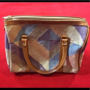 🌷Preloved🌷Parvizian leather trimmed medium purse